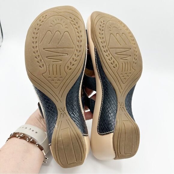 Rialto Womens Valora Blue Textured Platform Wedge Slip On Sz 8.5M - Picture 9 of 12